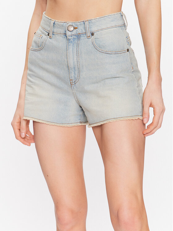 TWINSET Džínsové šortky 231TT2413 Modrá Regular Fit