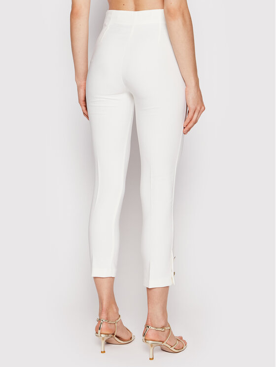 Rinascimento Rinascimento Штани з тканини CFC0108705003 Білий Slim Fit