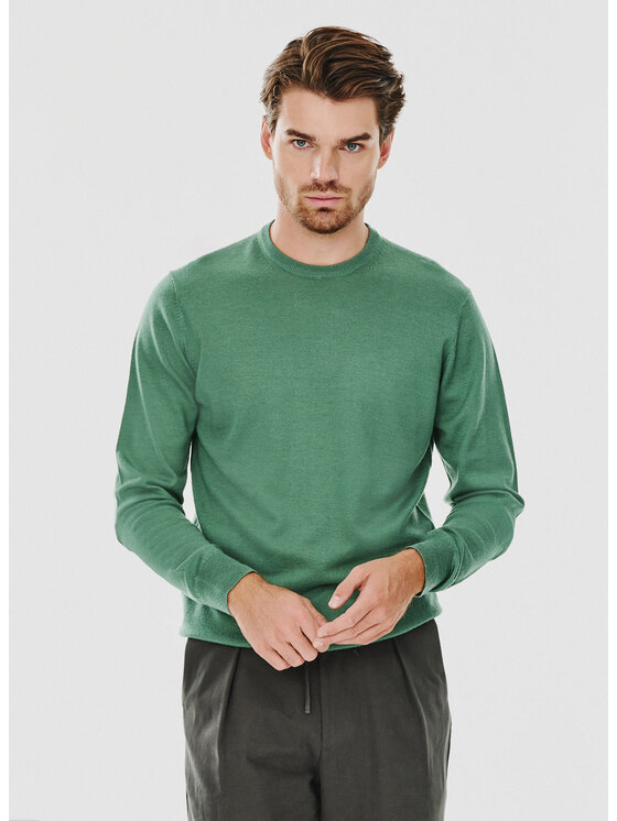Pako Lorente Pako Lorente Sweter P24WF-2X-013 Zielony Classic Fit