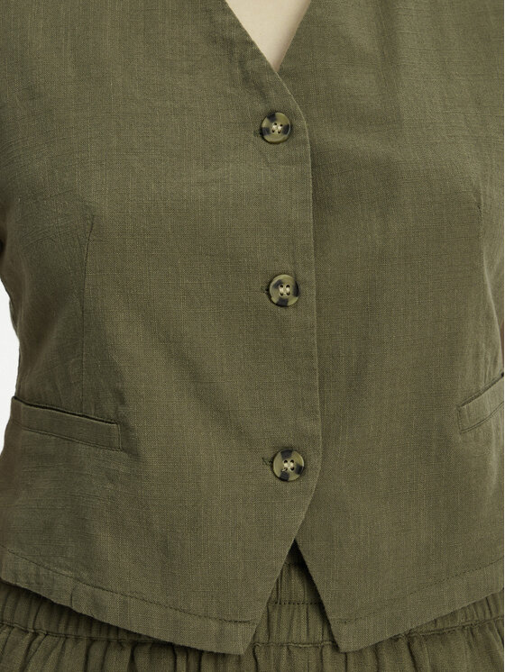 Vero Moda Vero Moda Vestă elegantă Caia 10333795 Verde Regular Fit