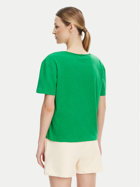Tommy Hilfiger Tommy Hilfiger Tričko WW0WW43901 Zelená Relaxed Fit