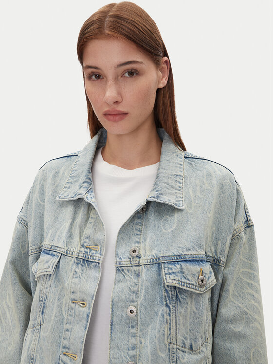 HUGO HUGO Kurtka jeansowa Lou_B 50534757 Niebieski Oversize