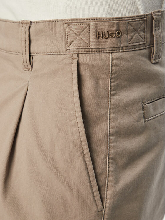 HUGO HUGO Auduma šorti Craysen 262S 50556891 Gaiši brūna Straight Fit