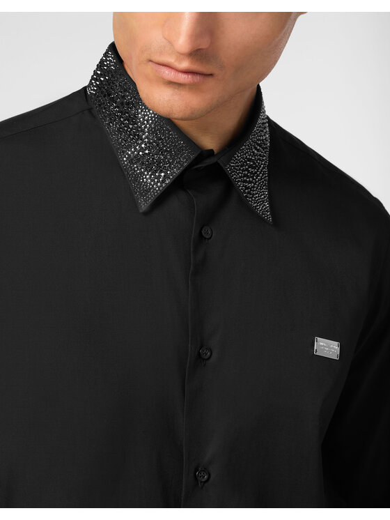 PHILIPP PLEIN PHILIPP PLEIN Koszula 22577 Czarny Fitted Fit