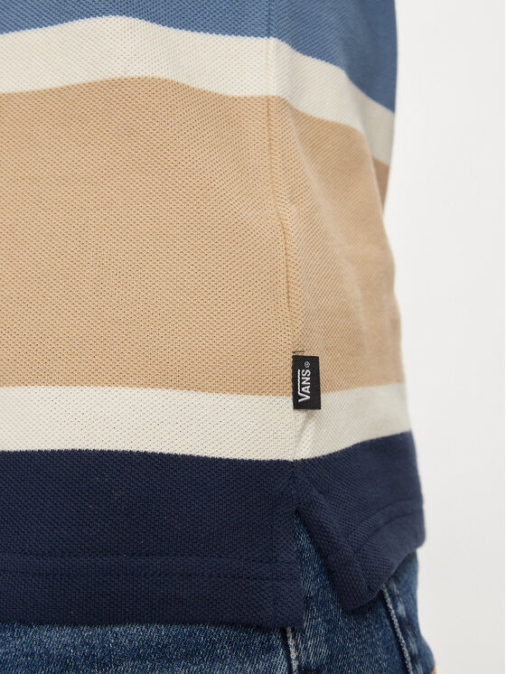 Vans Vans Тениска с яка и копчета Halicrest Stripe Polo Ss VN000G3R Син Regular Fit