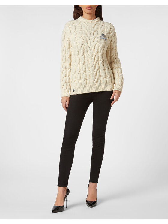 PHILIPP PLEIN PHILIPP PLEIN Bluza 2843 Biały Regular Fit