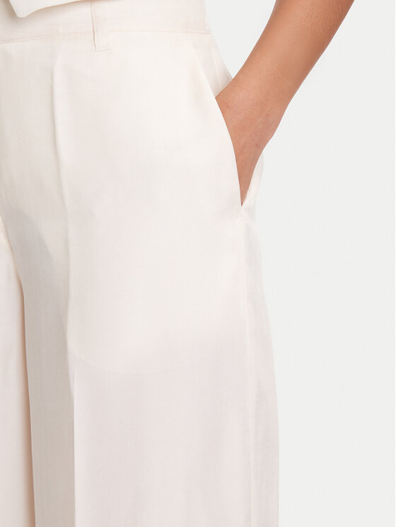 Guess Guess Bavlnené nohavice W5YB02 WH5N2 Écru Regular Fit