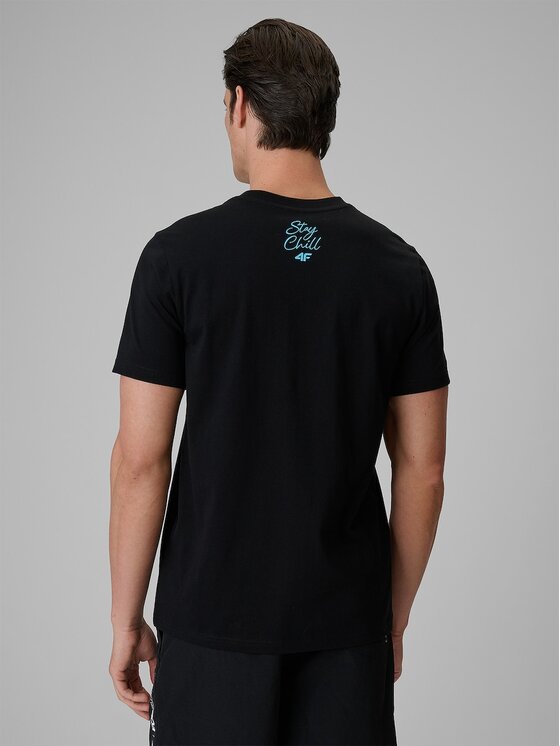 4F 4F T-Shirt 4FRSS26TTSHM4321-20S Czarny Regular Fit
