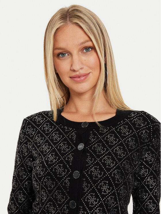 Guess Guess Kardigan W4YR25 Z3FN0 Czarny Regular Fit