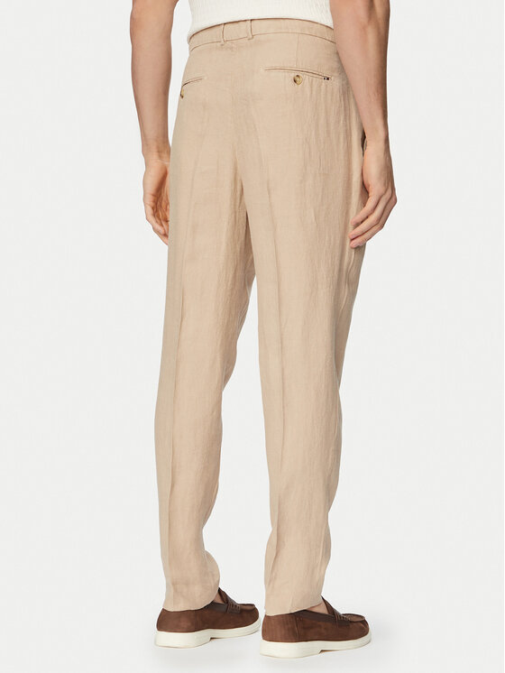 Tommy Hilfiger Tommy Hilfiger Szövet nadrág Smart Casual MW0MW42708 Sötét bézs Regular Fit