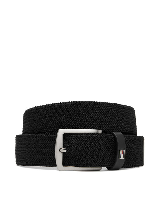 Tommy Hilfiger Tommy Hilfiger Muški remen Denton Elastic 3.5 AM0AM13354 Crna