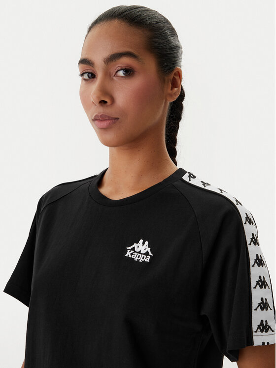 Kappa Kappa Tričko Banda Adi 371U6WW Čierna Regular Fit