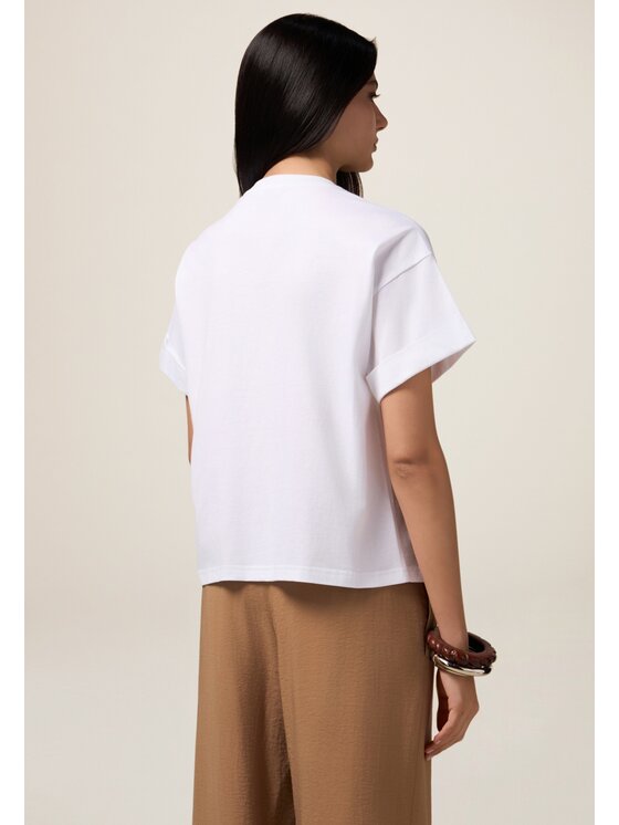Oltre Oltre T-shirt G400J004194N011 Bianco Regular Fit