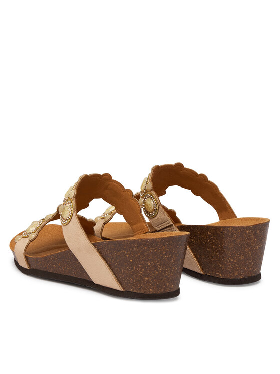 Scholl Scholl Шльопанці Zanzibar T-Bar MF00809 Бежевий