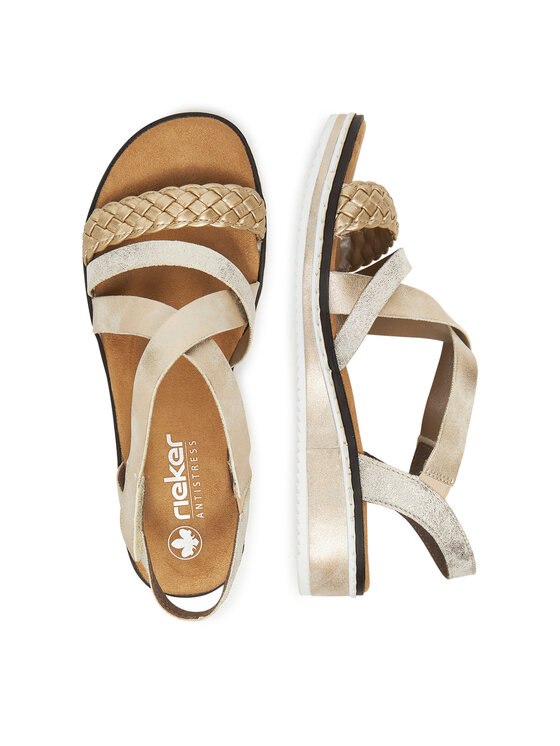 Rieker Rieker Sandalen V3663-90 Goldfarben