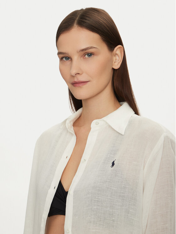 Polo Ralph Lauren Polo Ralph Lauren Риза 21564377 Екрю Regular Fit