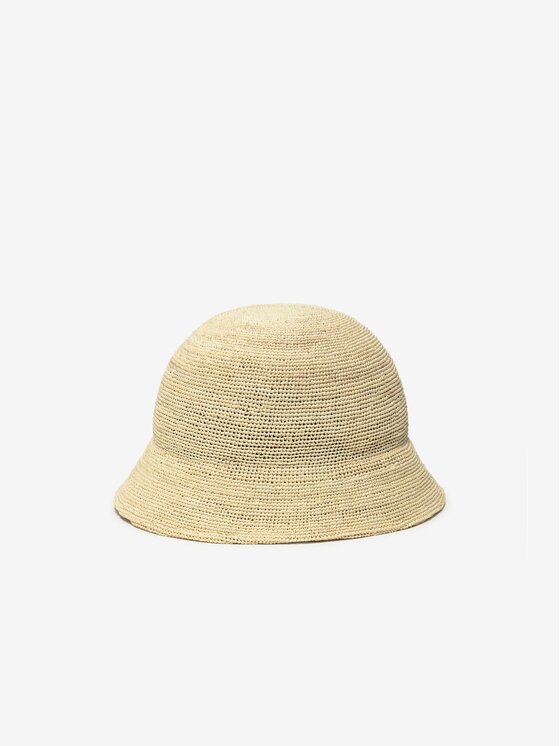 Paris+Hendzel Paris+Hendzel Kapelusz Raffia Bucket Hat - No.01 Biały