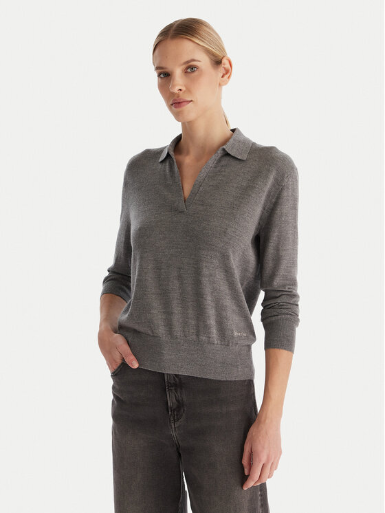 Calvin Klein Calvin Klein Sveter LV044A305G Sivá Regular Fit