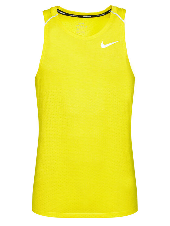 Nike Maglietta tecnica Rise 365 AQ9917 Giallo Standard Fit Modivo