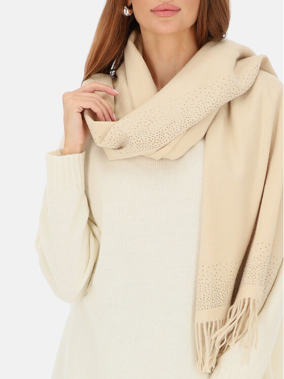 Potis & Verso Potis & Verso Szal CEKINY Beżowy