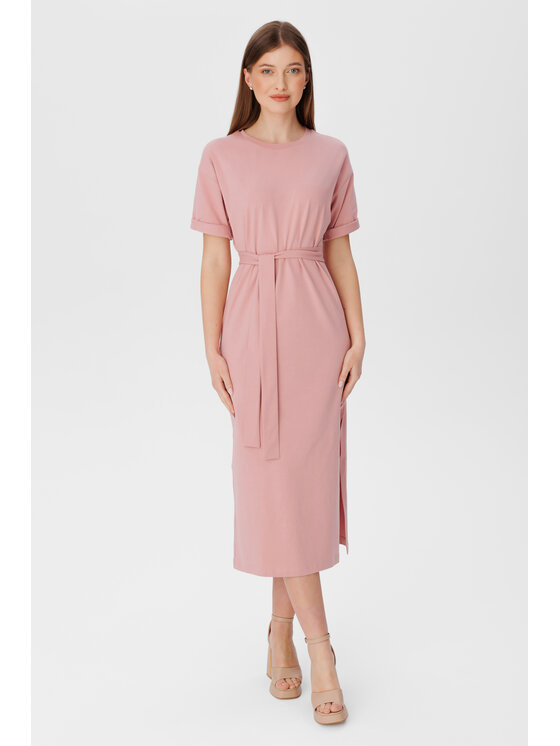 Sukienka codzienna, rozmiar L, Różowa, 4SS113