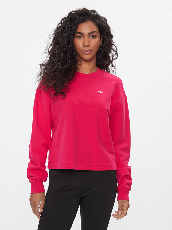 Tommy Jeans Tommy Jeans Majica dugih rukava Tonal DW0DW16402 Ružičasta Relaxed Fit