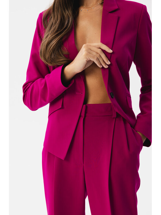 Stylove Stylove Spodnie materiałowe S356 Fioletowy Modern Fit