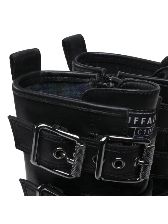 Buffalo Buffalo Īsie zābaki Aspha Bike Hi BN1622157 Melns