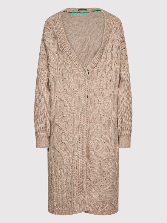 United Colors Of Benetton United Colors Of Benetton Strickjacke 114UDN002 Beige Relaxed Fit