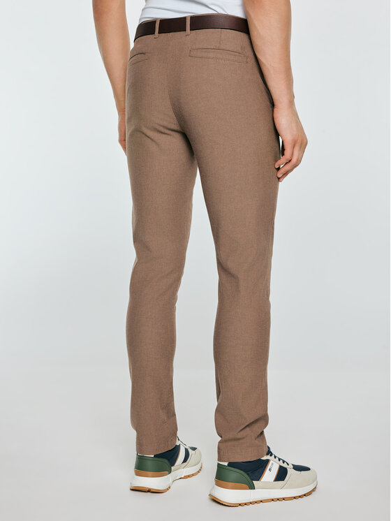 BIG STAR BIG STAR Chinosy ERHATI Beżowy Slim Fit