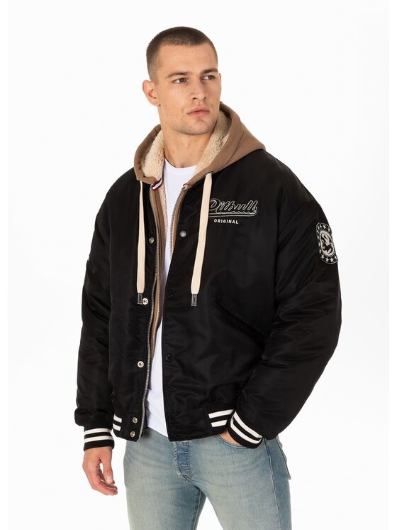 PITBULL PITBULL Kurtka przejściowa Kurtka Czarny Regular Fit