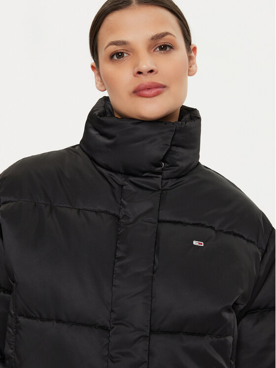 Tommy Jeans Tommy Jeans Μπουφάν χειμωνιάτικο Satin DW0DW18292 Μαύρο Regular Fit