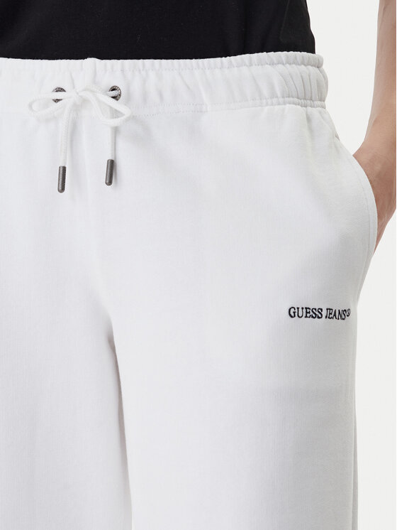 Guess Jeans Guess Jeans Teplákové kalhoty W6RB52 K68I4 Bílá Regular Fit