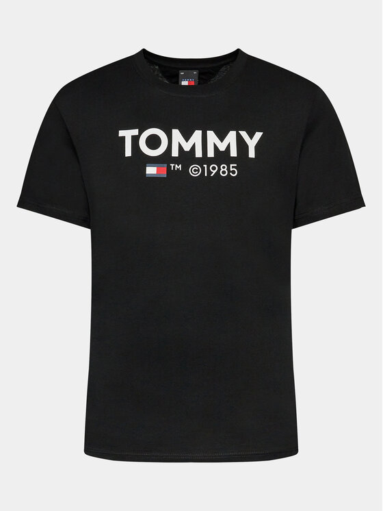 Tommy Jeans Tommy Jeans T-Shirt Essential DM0DM18264 Czarny Slim Fit