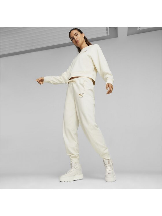 Puma Puma Spodnie dresowe 676069 Beżowy Regular Fit