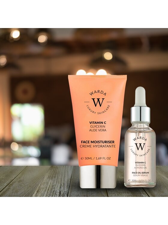 Warda Skincare Warda Skincare SKIN GLOW BOOST WITAMINA C NAWILŻAJĄCY 50m + SERUM 30ml Krem na dzień