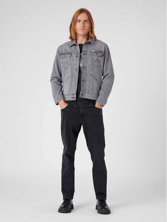 Wrangler Wrangler Kurtka jeansowa Western W4MJEBY91 112330846 Szary Regular Fit