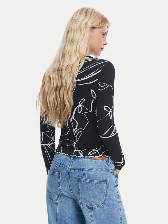 Desigual Desigual Блуза Londres 25WWTK49 Черен Regular Fit