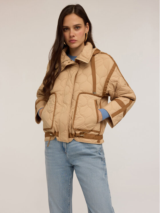 Motivi Motivi Giubbotto piumino F102W000083N002 Écru Regular Fit