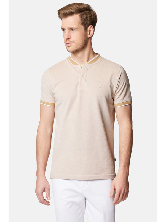 Lancerto Lancerto Polo Duke PO073124000003 Beżowy Regular Fit