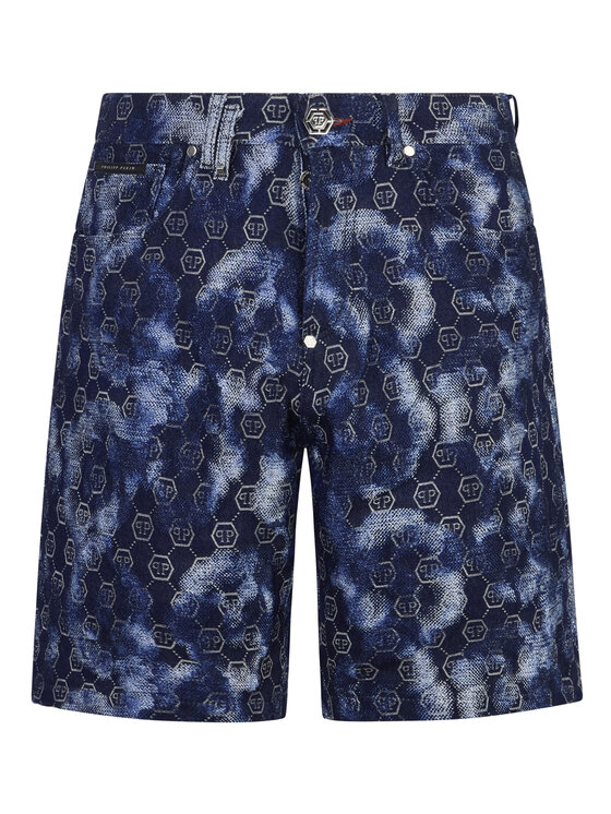 PHILIPP PLEIN PHILIPP PLEIN Szorty jeansowe 29792 Granatowy Regular Fit