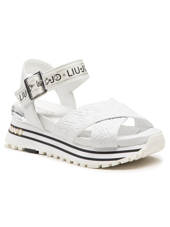 Liu Jo Sandały Maxi Wonder Sandal 11 BA1081 EX109 Biały | Modivo.pl