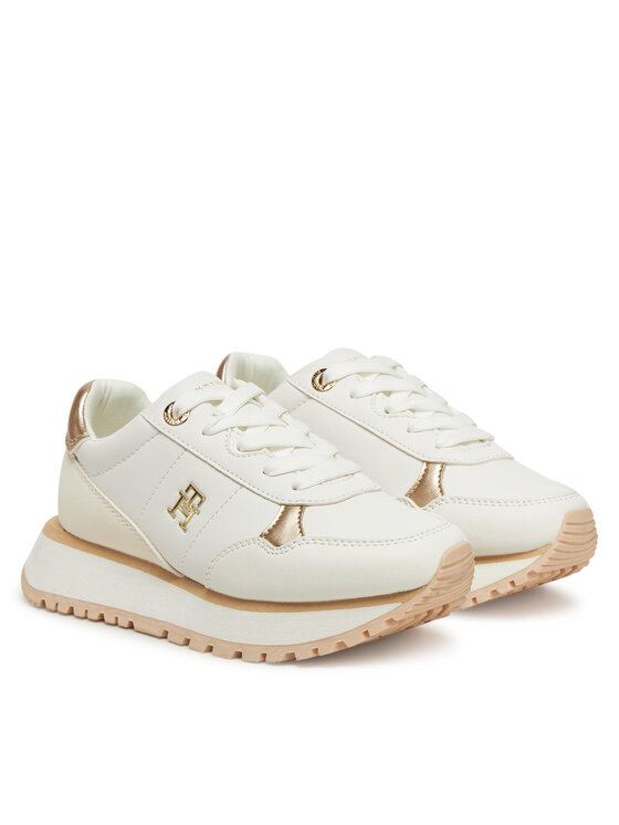 Tommy Hilfiger Tommy Hilfiger Sneakersy Low Cut Lace-Up Sneaker T3A9-33759-1355 M Biały