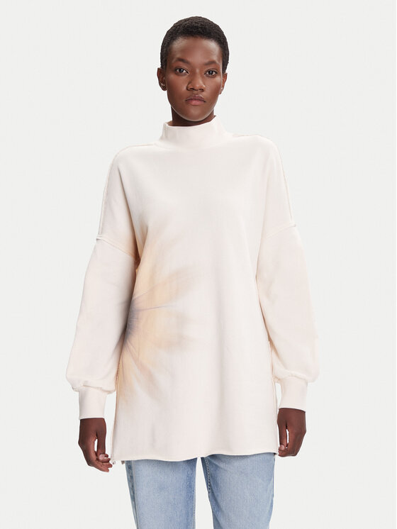 Desigual Bluză Flor 25WWSK10 Écru Loose Fit