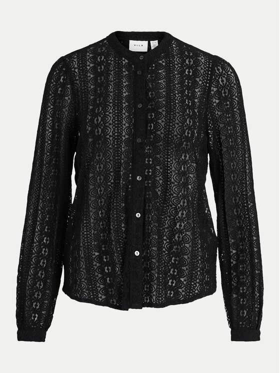 Vila Vila Hemd Chikka 14082977 Schwarz Regular Fit