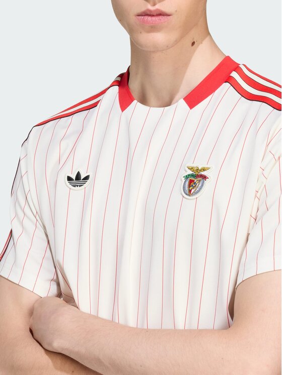 adidas adidas Koszulka techniczna Benfica Biały Loose Fit