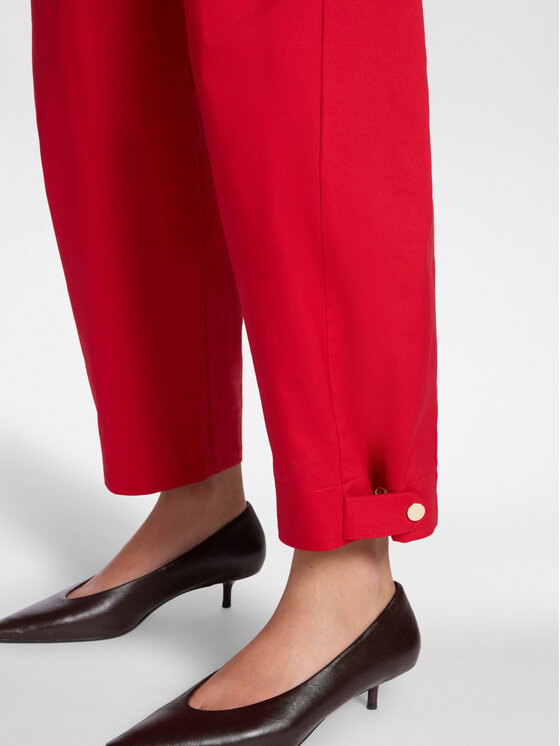 Elena Mirò Elena Mirò Spodnie materiałowe P189P000430N016 Czerwony Regular Fit