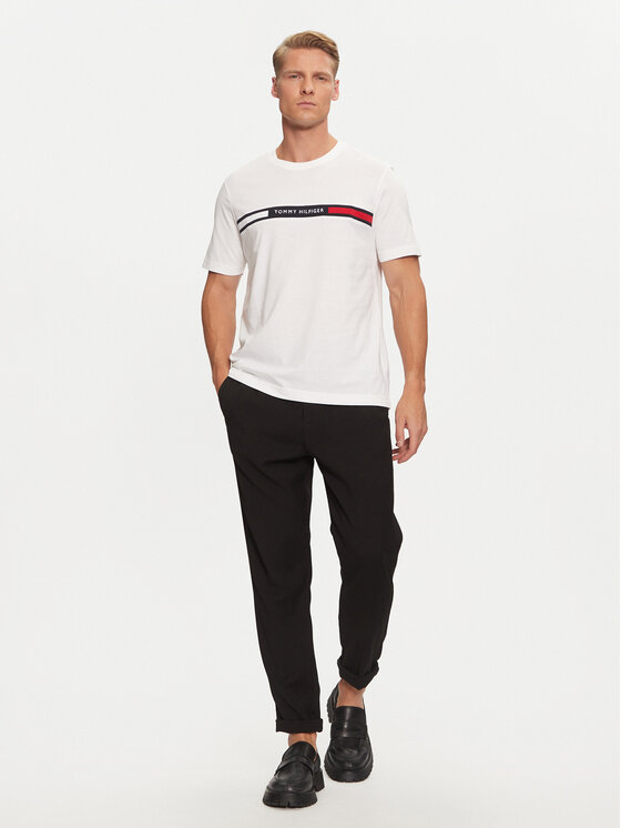 Tommy Hilfiger Tommy Hilfiger T-krekls MW0MW36498 Balts Regular Fit