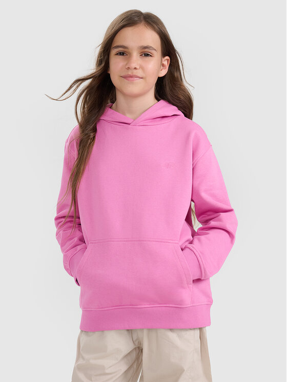 4F 4F Bluza BASIC+ Różowy Oversize