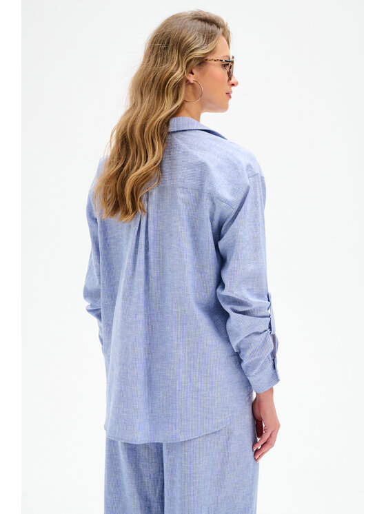 blue shadow blue shadow Koszula Ida-2 Niebieski Regular Fit